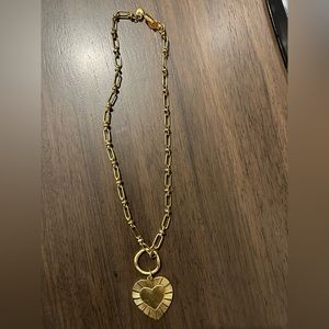 Brinker and Eliza Gold Chain Heart “The Best is Yet to Come” Necklace